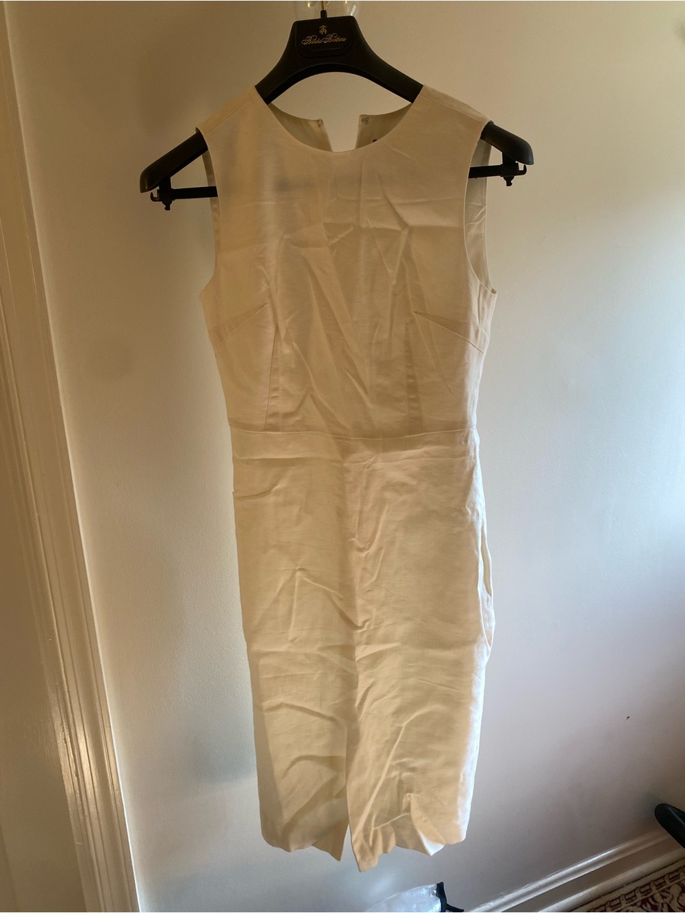 J. Crew NWT Cream Sleeveless Tailored Linen Dress size 2
